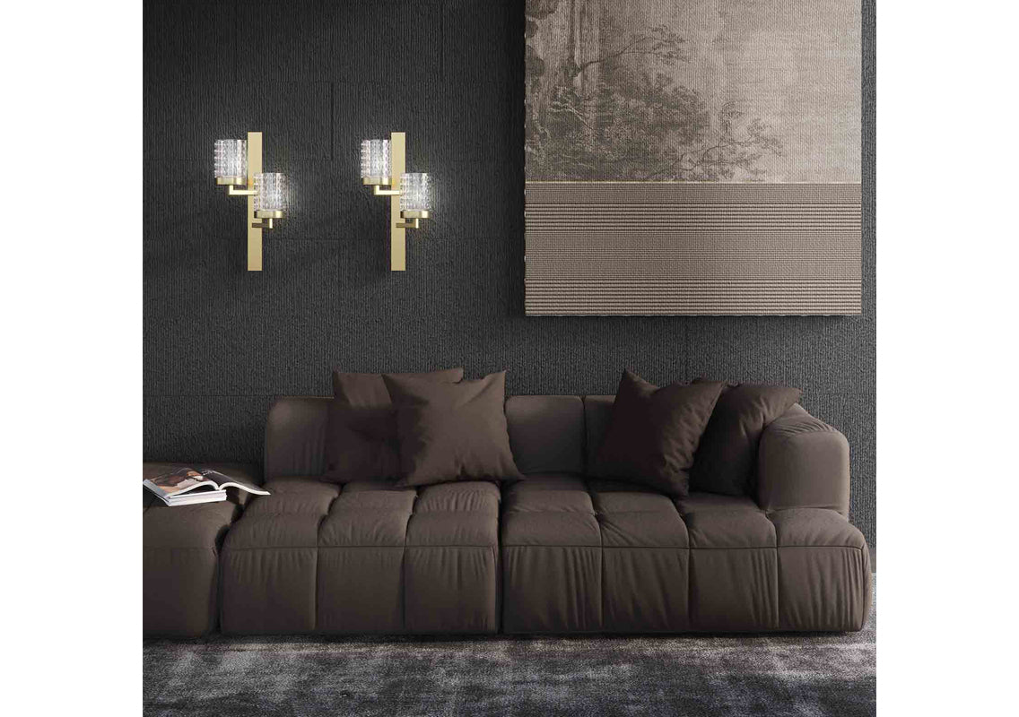 Quarzo Double Arm Wall Lamp