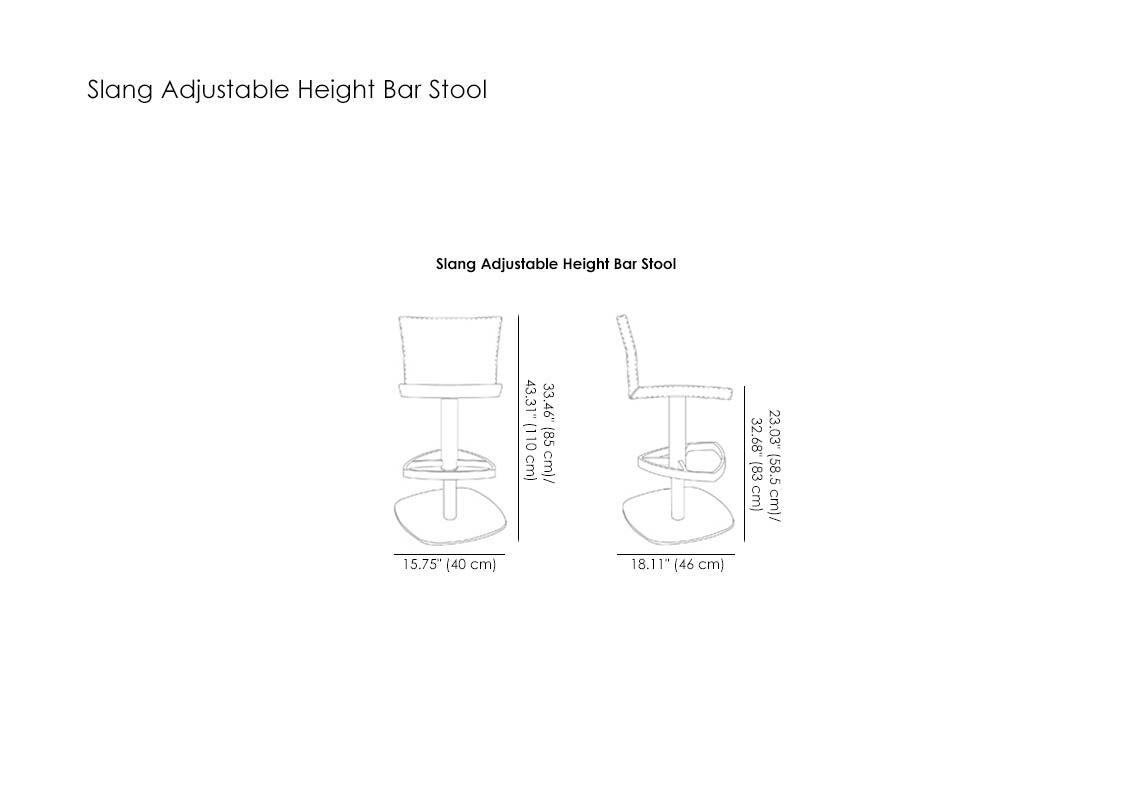 Slang Adjustable Height Bar Stool