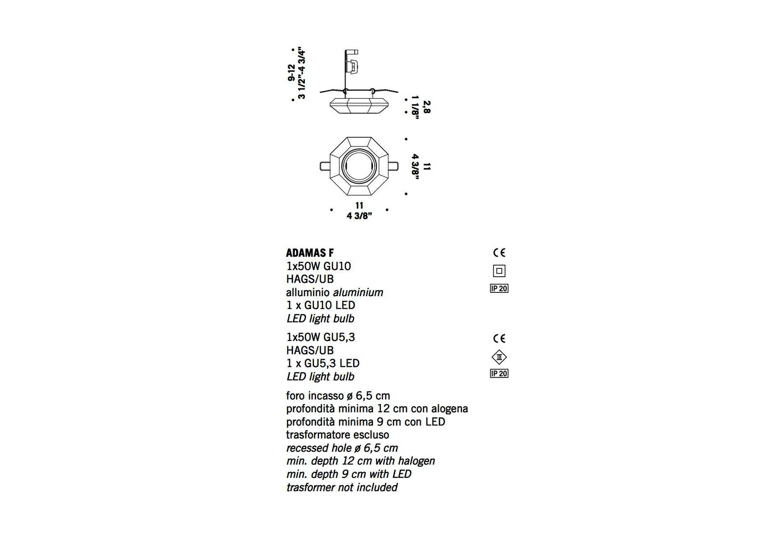 Adamas Recessed Light