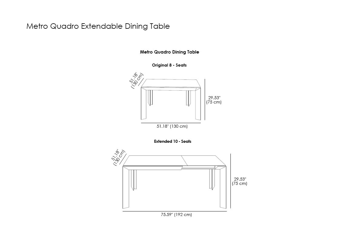 Metro Quadro Extendable Dining Table