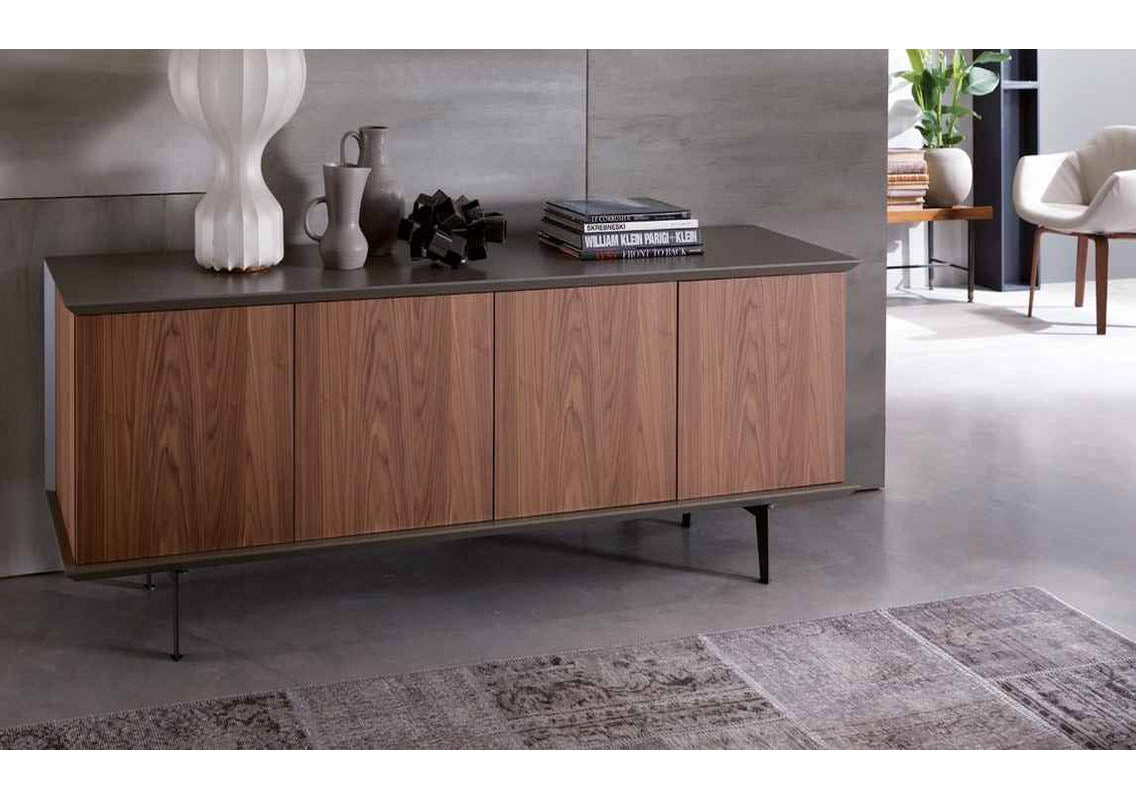 Brera Modern Walnut Sideboard (Quick Ship)