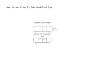 Brera Modern Walnut Sideboard (Quick Ship)