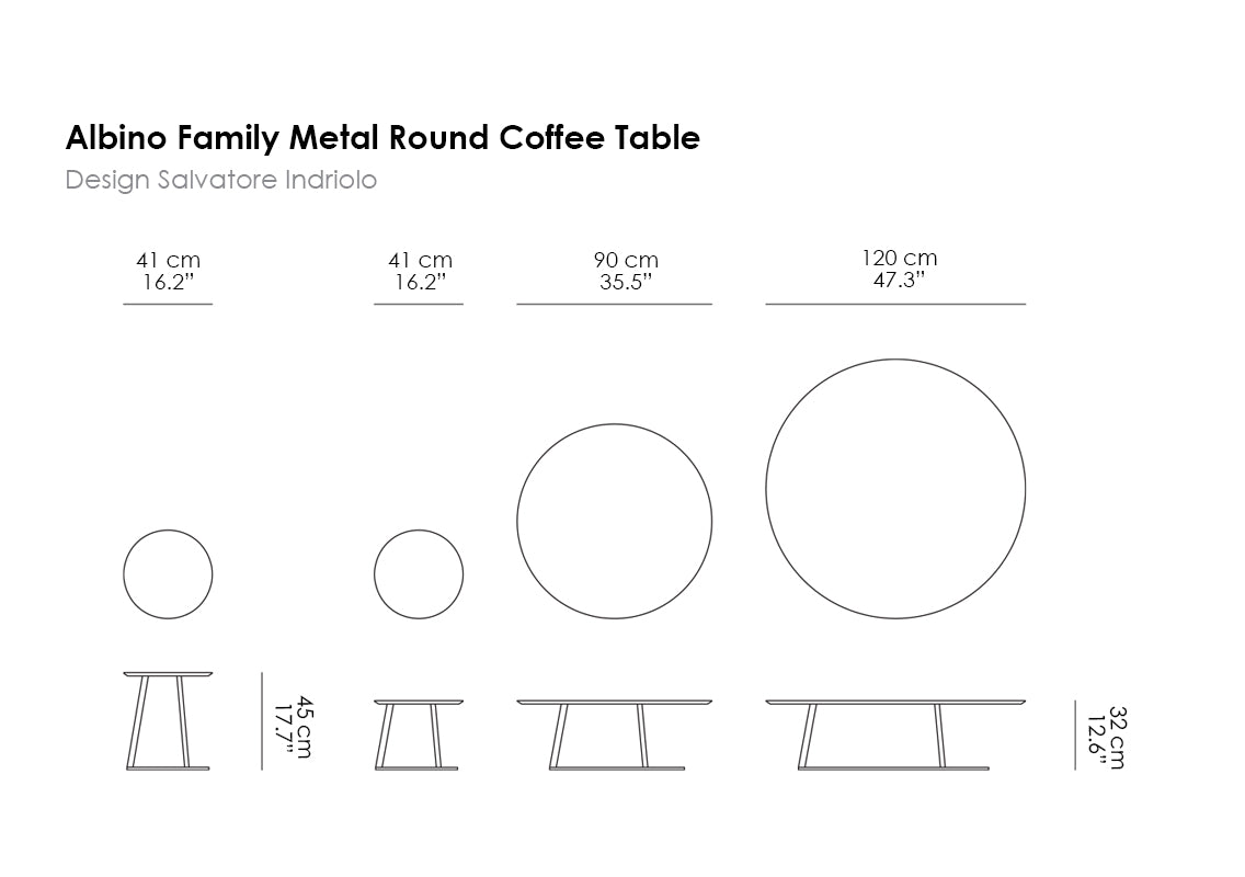 Albino Family Metal Round Coffee Table