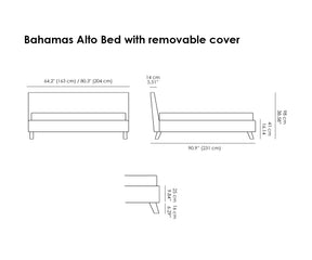 Bahamas Alto Bed. Removable Cover.
