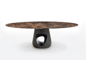 Barbara Marble Oval Dining Table