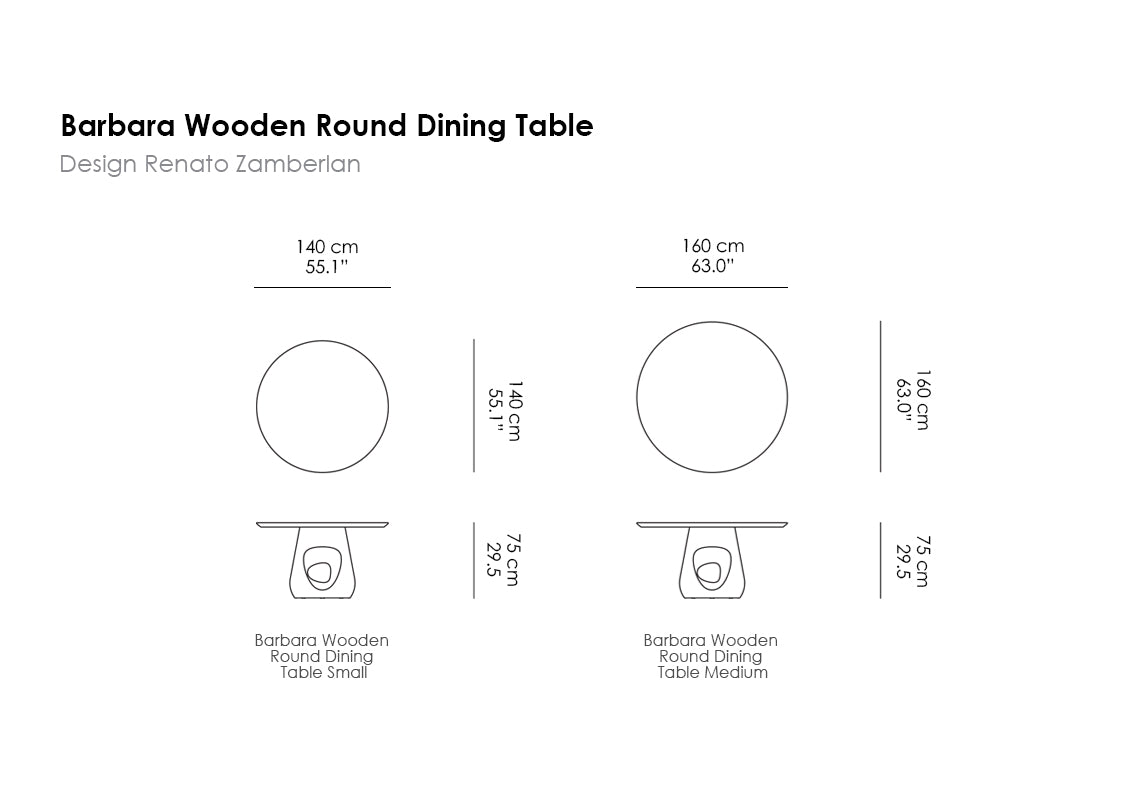 Barbara Wooden Round Dining Table