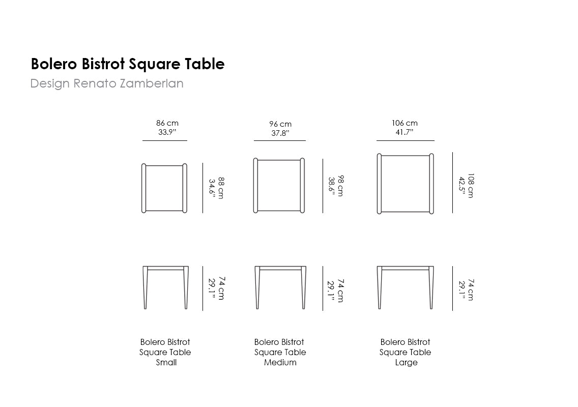 Bolero Bistrot Square Table