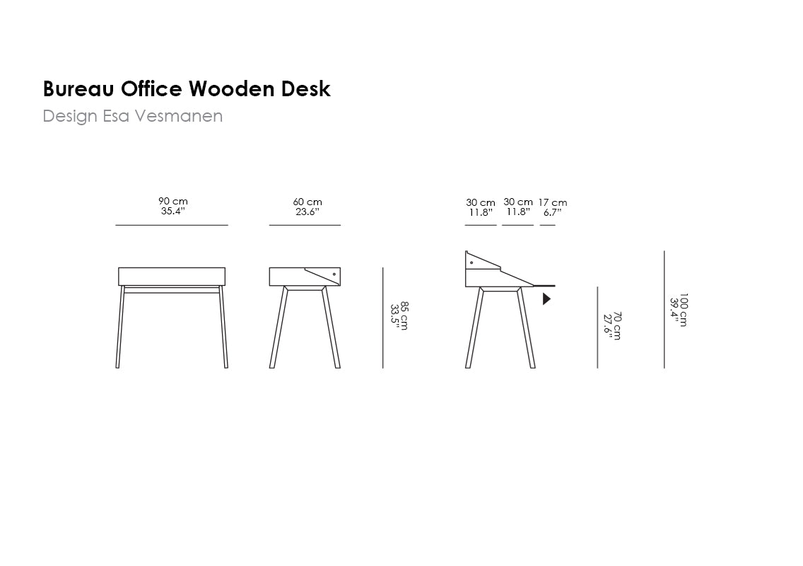 Bureau Office Wooden Desk