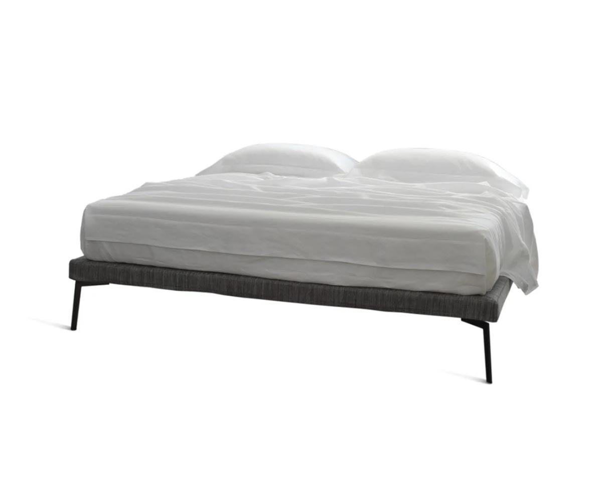 Ebridi Sommier Mid-Century Modern Bed. Removable Cover.