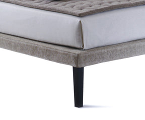 Ebridi Tessile Wood Bed. Removable Cover Modern.