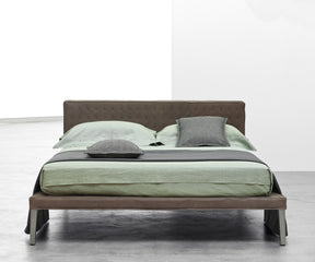 Ebridi Quilted Wood Bed. Removable Cover.