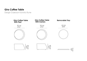 Giro Coffee Table w/Removable Tray