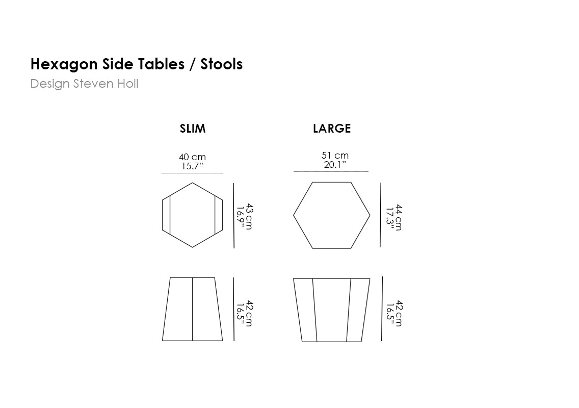 Hexagon Side Tables / Stools