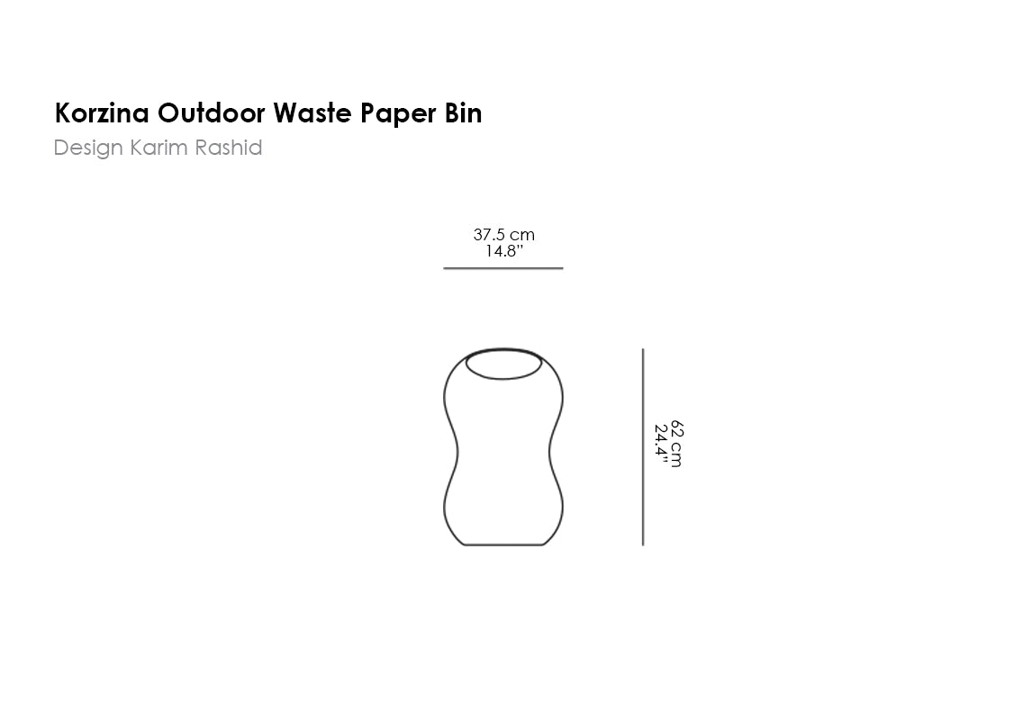 Korzina Outdoor Waste Paper Bin