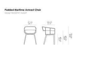 Padded Maritime Armrest Chair
