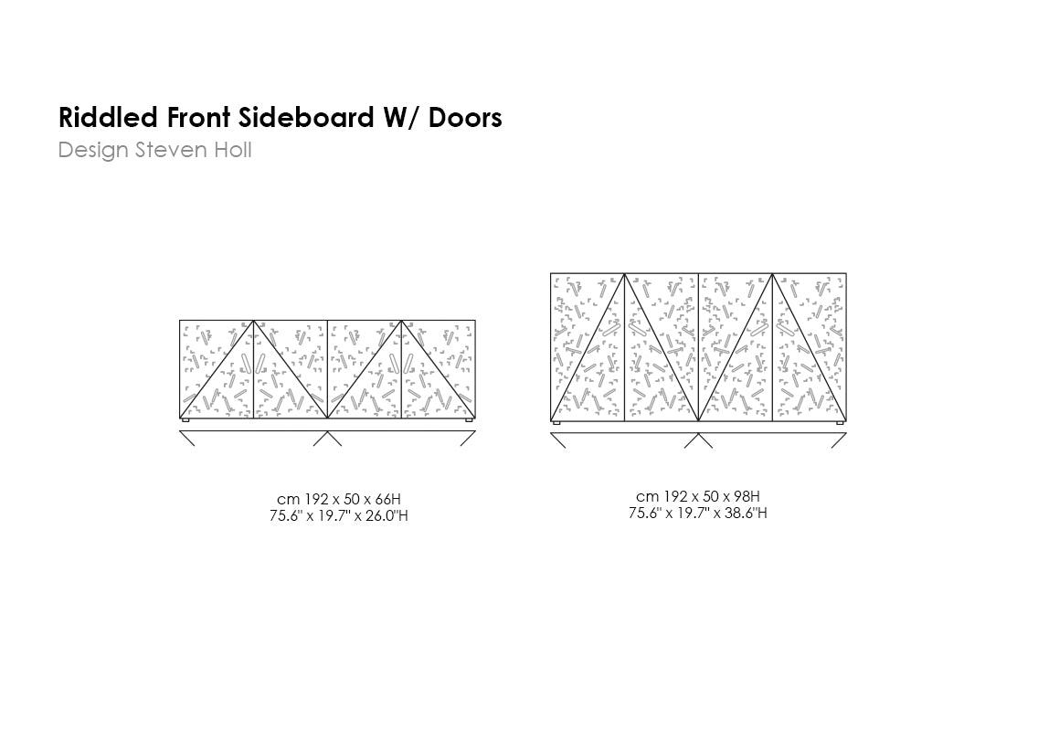 Riddled Front Sideboard W/ Doors