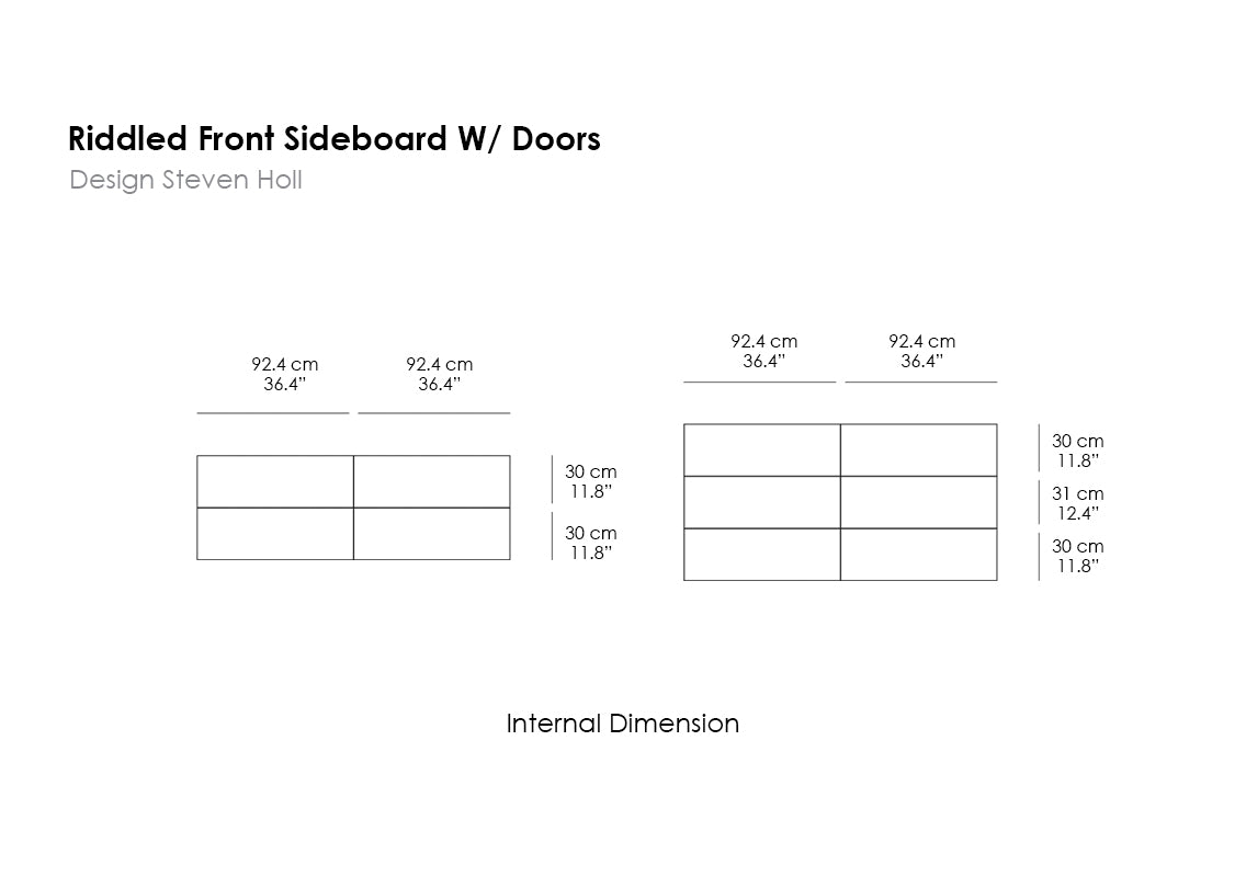 Riddled Front Sideboard W/ Doors