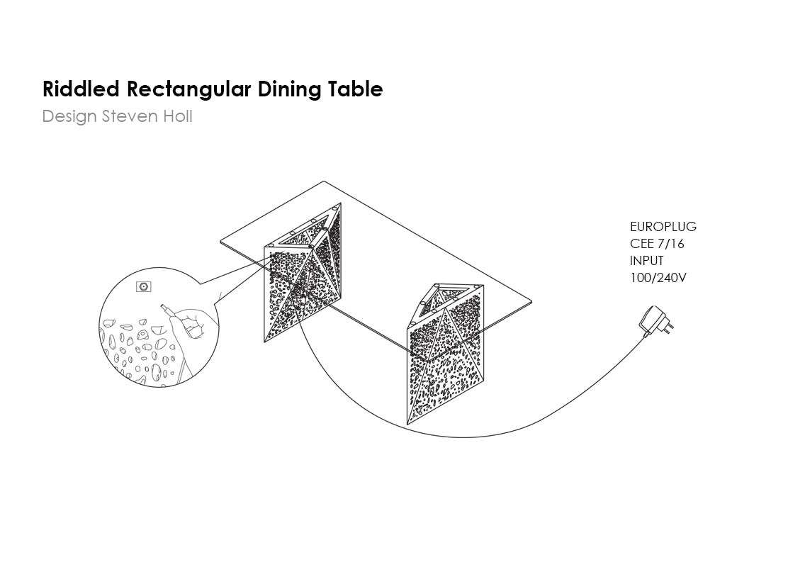 Riddled Rectangular Dining Table
