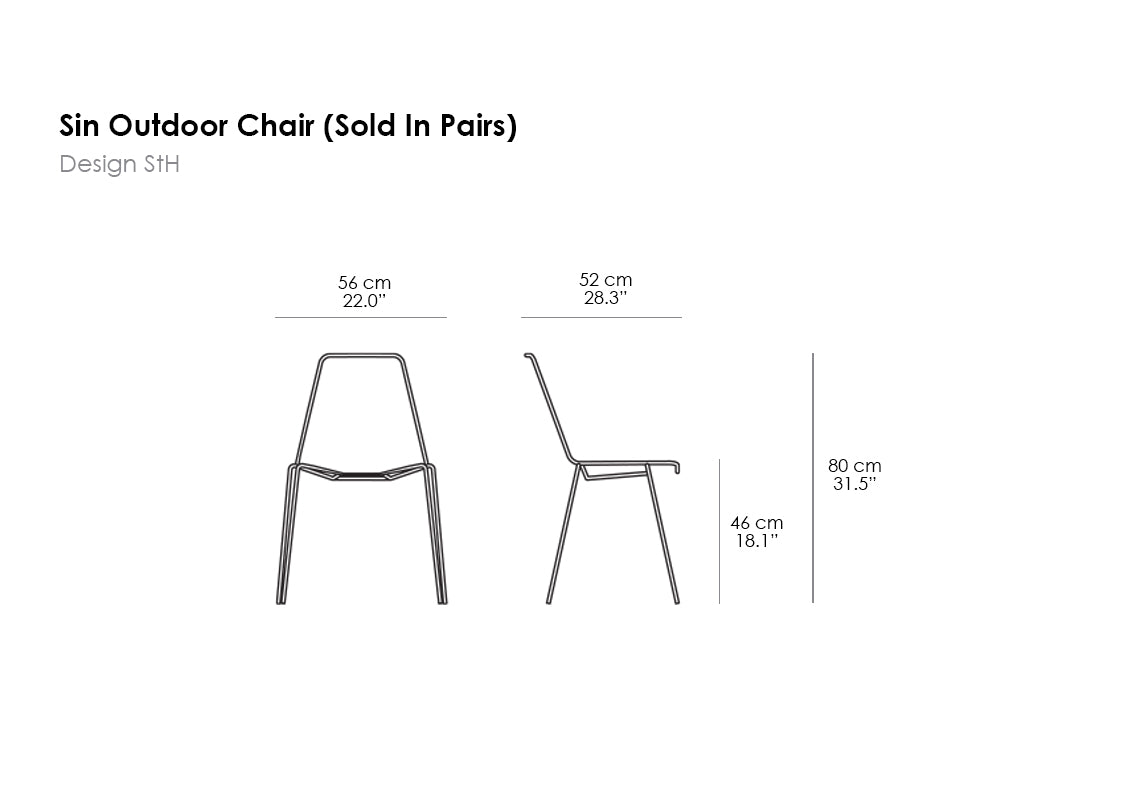 Sin Outdoor Chair (Sold In Pairs)