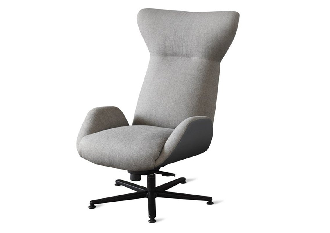 Soho High-Back Two Color Armchair With Swivel