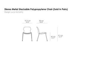 Stereo Metal Stackable Polypropylene Chair (Sold In Pairs)