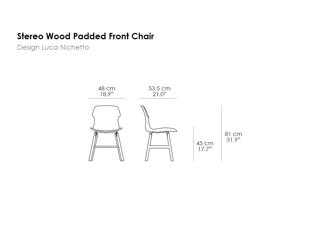 Stereo Wood Padded Front Chair