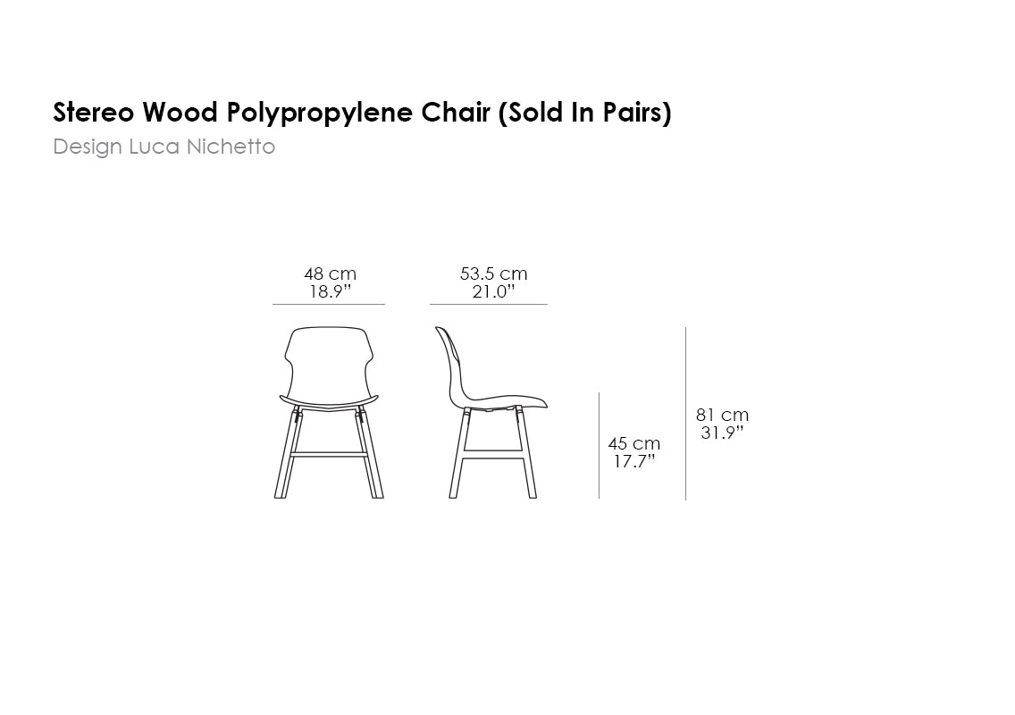 Stereo Wood Polypropylene Chair (Sold In Pairs)