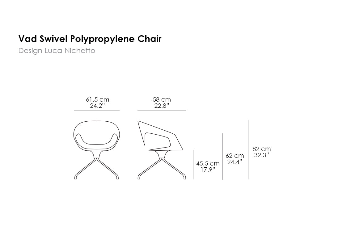 Vad Swivel Polypropylene Chair
