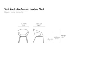 Vad Stackable Tanned Leather Chair