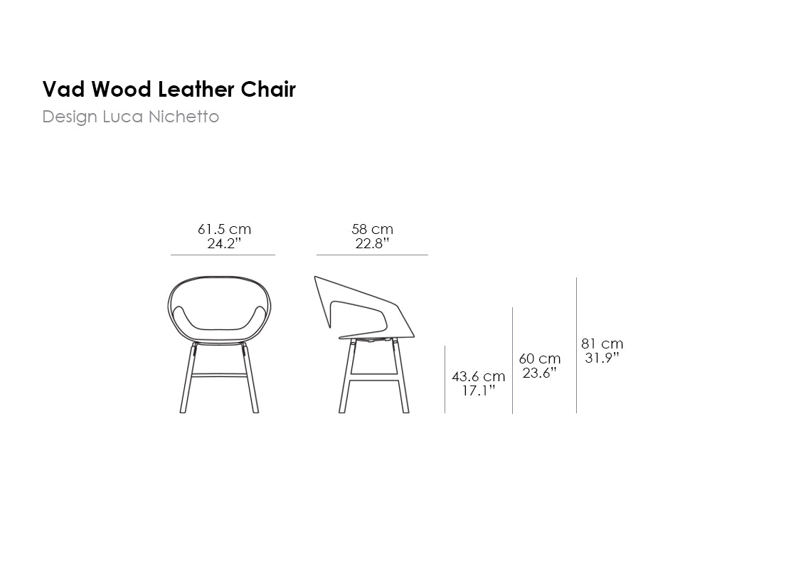 Vad Wood Leather Chair