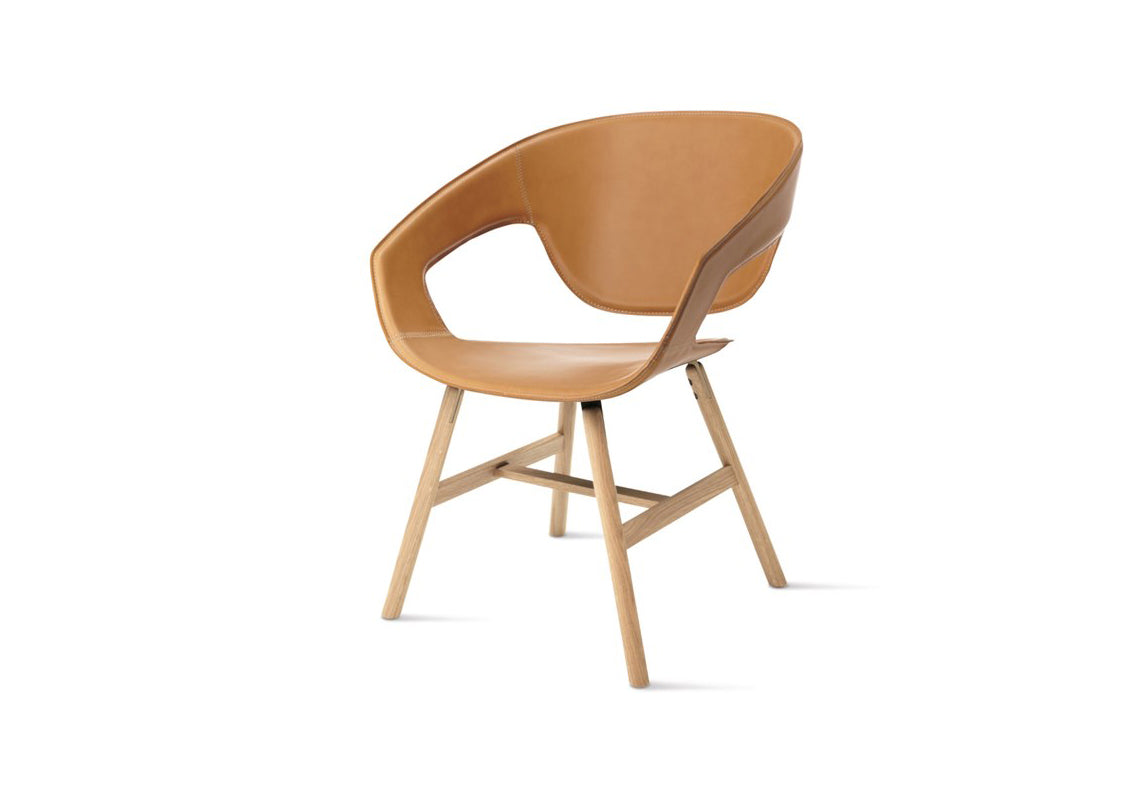 Vad Wood Leather Chair