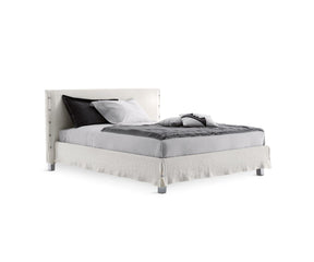 White Double Bed. Removable Cover.