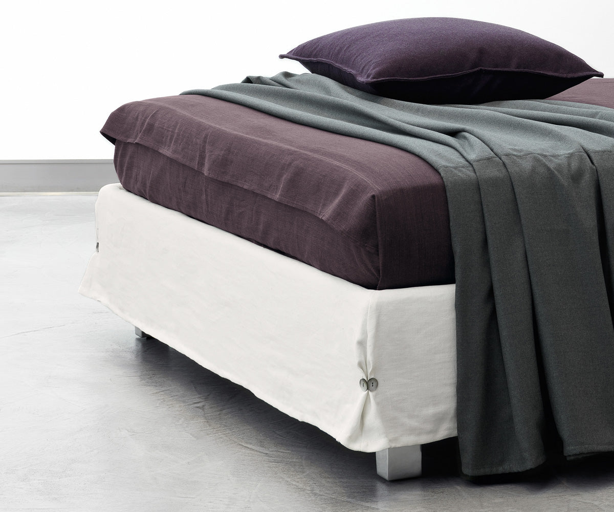 White Double Bed. Removable Cover.