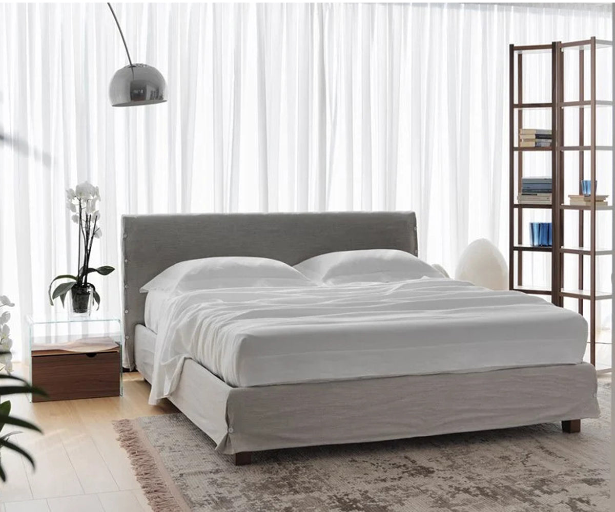 White Double Bed. Removable Cover.