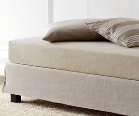 White Sommier Bed. Removable Cover.