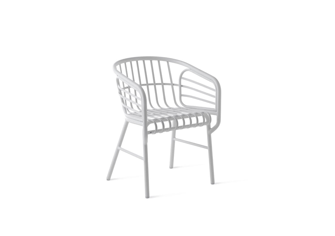 Raphia Alluminio Outdoor Armrest Chair