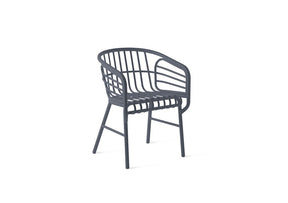 Raphia Alluminio Armrest Chair
