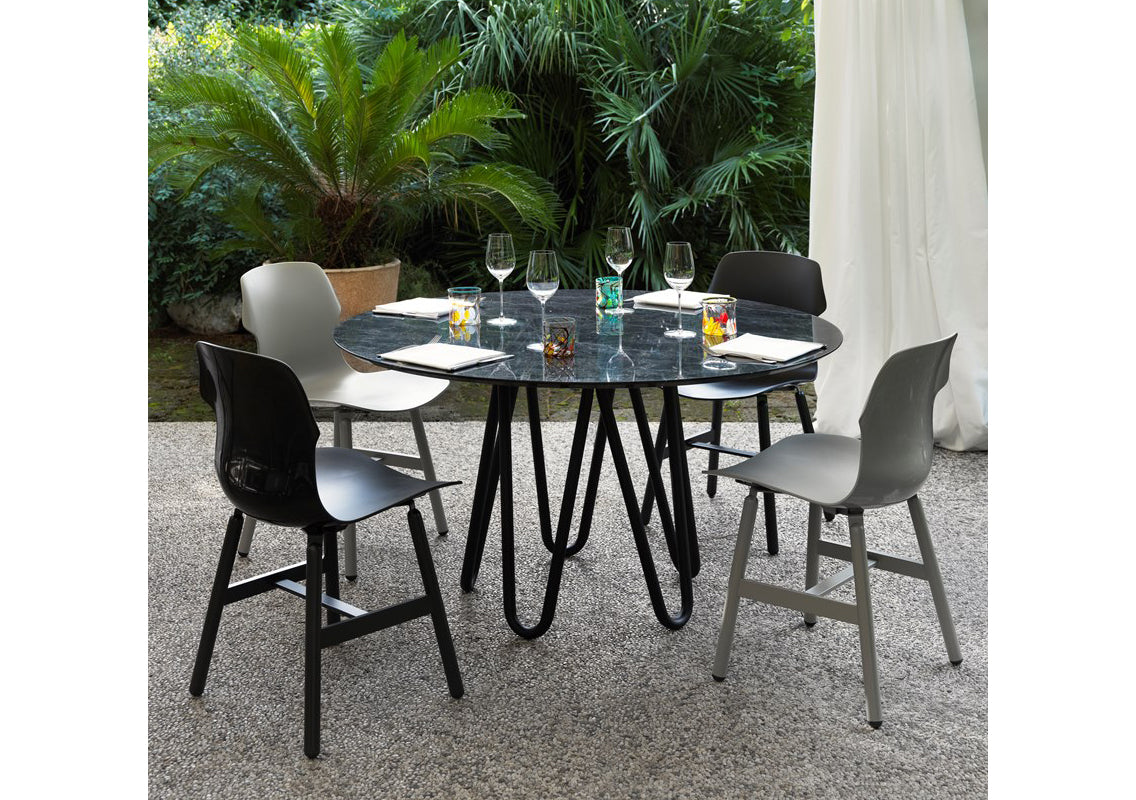 Stereo Metal Polypropylene Outdoor Chair (Sold In Pairs)