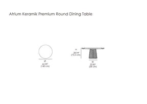 Atrium Keramik Premium Round Dining Table