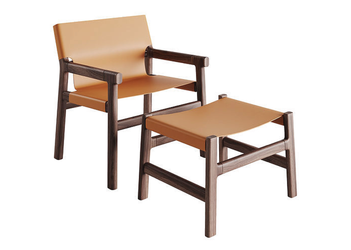 Fushimi Lounge Armchair & Footstool