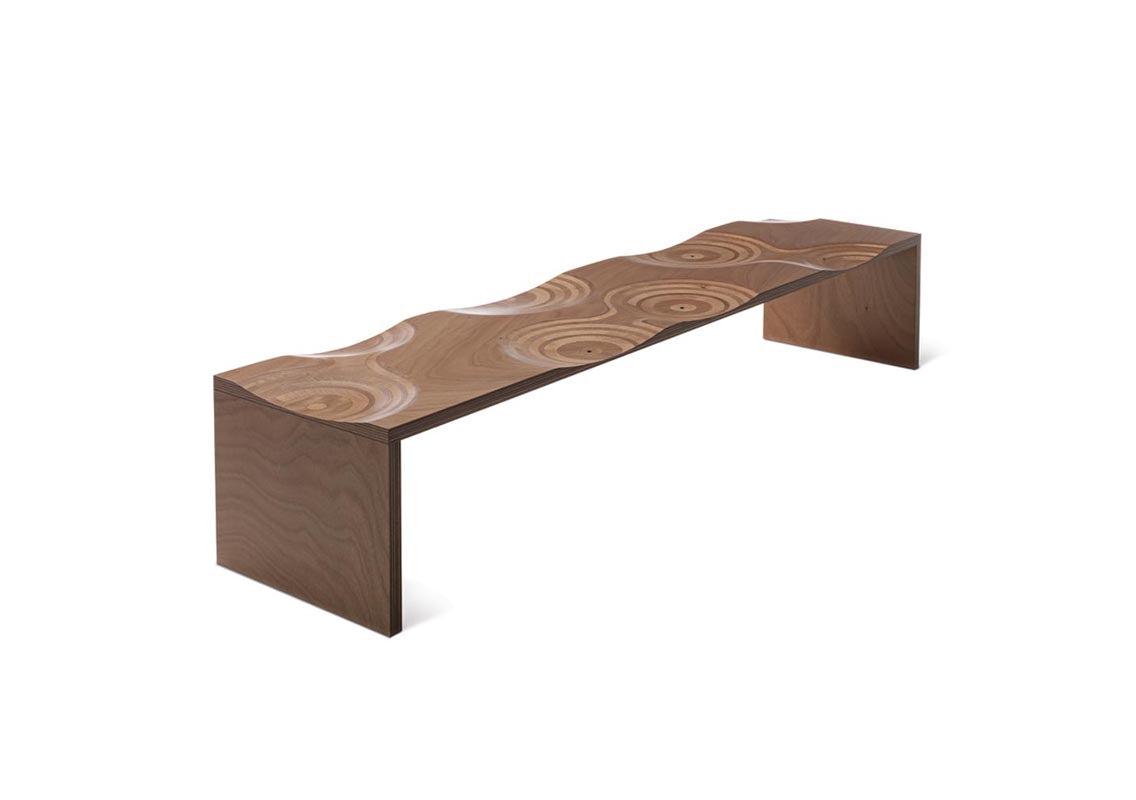 Outdoor Ripples Bench