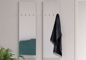 Wall Mirror with Coat Hooks
