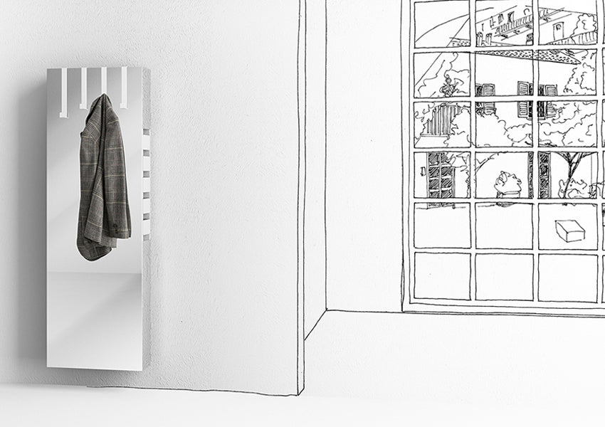Betty Mirror Cabinet / Coat Rack with Storage