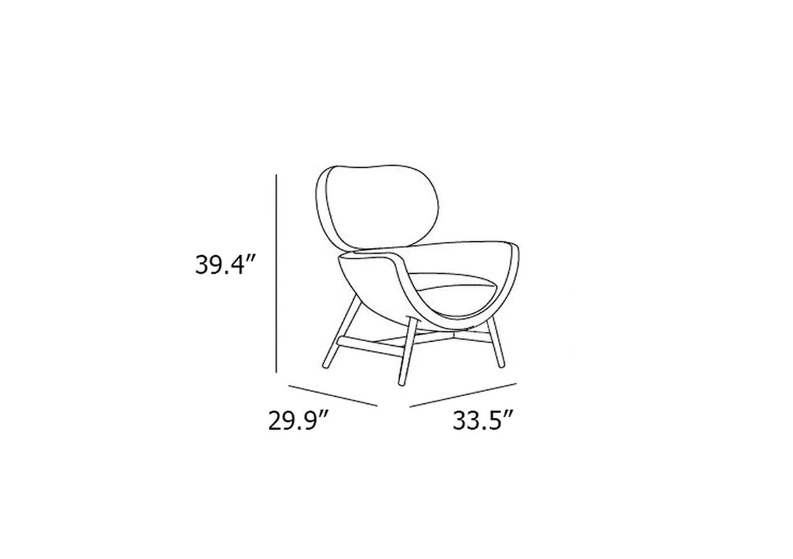 Laurie Armchair - Nabuk 47 Leather (Quick Ship)