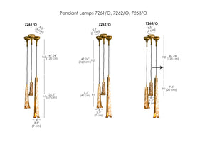 Pendant Lamps 7261/O, 7262/O, 7263/O