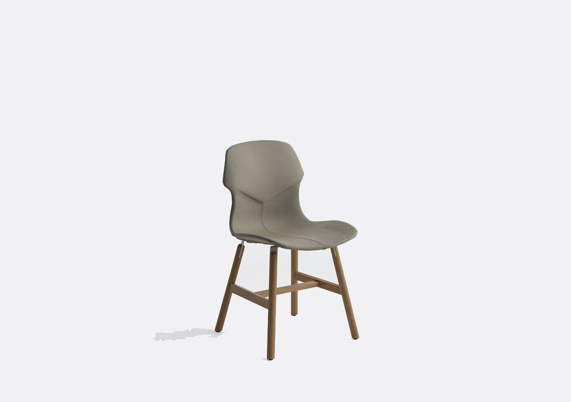 Stereo Wood Totally Upholstered Chair