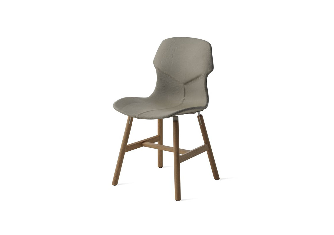 Stereo Wood Totally Upholstered Chair