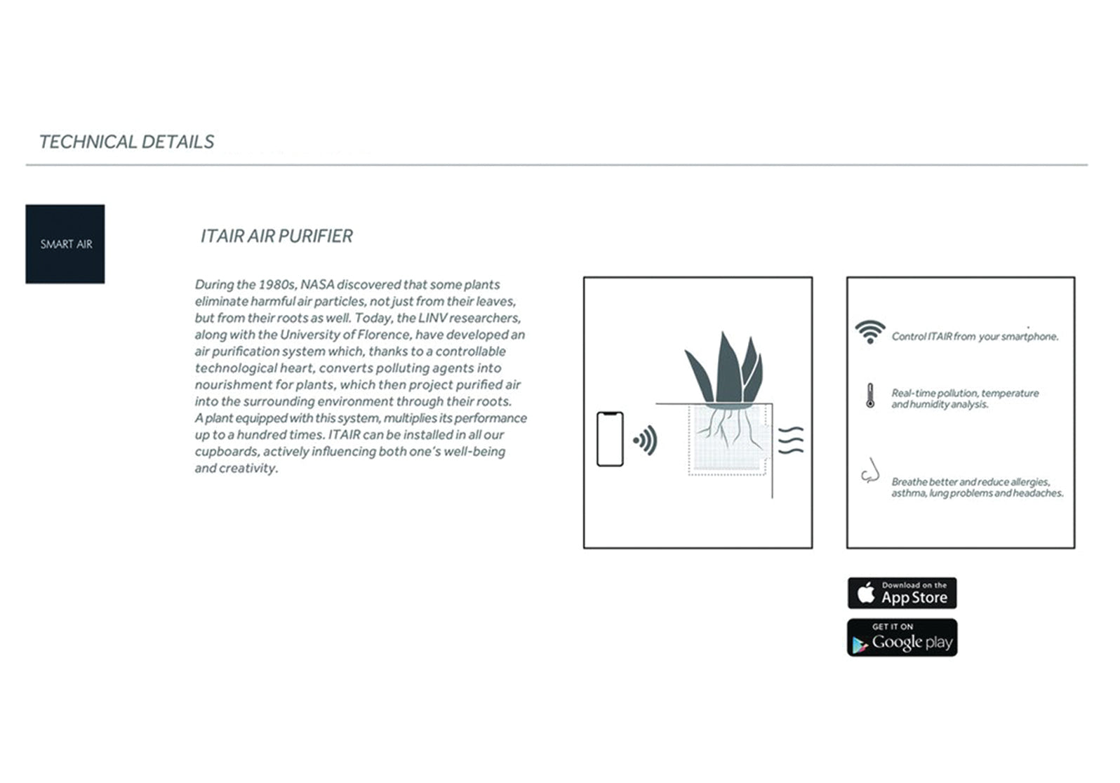 Soko Sideboard With Integrated Vase & Air Purifier