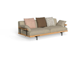 Finish - Natural Teak Frame Plain Taupe Cushions