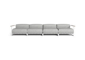 Finish - White Frame Light Grey Cushions